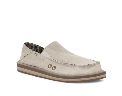 Chaussures Sanuk Vagabond Soft Top Hemp Collapsible Heel Homme - Beige FRUZIA917